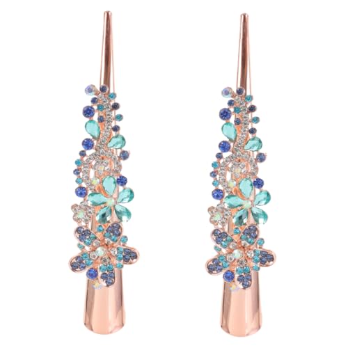 HAPINARY 1paar Rhinestone Haarklammer Für Frauen Elegante Alligator-haarspange Aus Metall Mit Funkelnden Strasssteinen Für Feines Haar Und Verschiedene Frisuren von HAPINARY