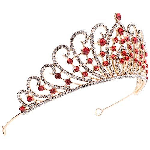 HAPINARY Strass Krone für Damen Barock Stil Braut Diadem mit Funkelnden Kristallen Stabiles Headpiece für Hochzeit Party Geburtstag und Bühnenauftritte von HAPINARY