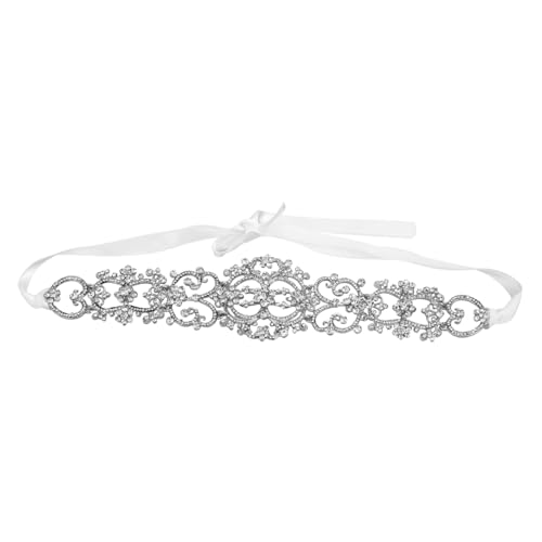 HAPINARY Strass-Stirnband Kopfschmuck Braut Hochzeit Haarreif Stirnbänder für Damen Haarschmuck für Frauen anschnallen Braut Stirnbänder Strass Kopfschmuck für Frauen Zubehör von HAPINARY