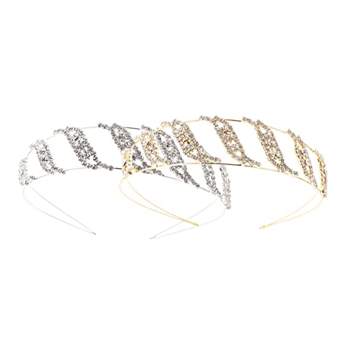 HAPINARY Strass-stirnbänder 2er Satz Kristall-haarband Besetztes Stirnband Für Party Hochzeit Elegantes Kopfschmuck Für Damen von HAPINARY