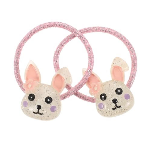 HAPINARY 2 Stück Elastische Haargummis Für Mädchen Mit Hasen Haarbänder Für Kleinkinder Tier-accessoires Süße Haarclips Langlebige Elastiken von HAPINARY
