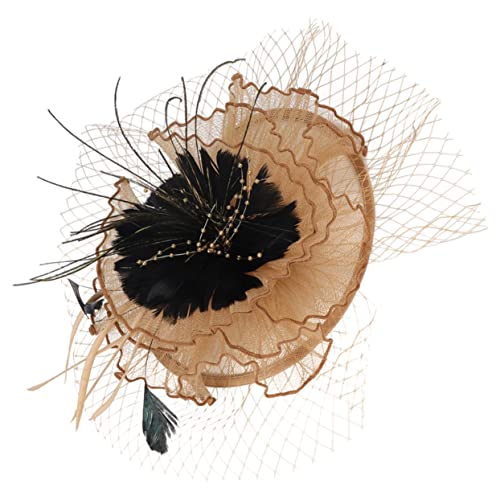 HAPINARY Tea Party Fascinator Haarschmuck für Damen Eleganter Haarklip Tüll Hochzeiten Teepartys und Besondere Anlässe Vielseitiges Accessoire für Retro Look von HAPINARY
