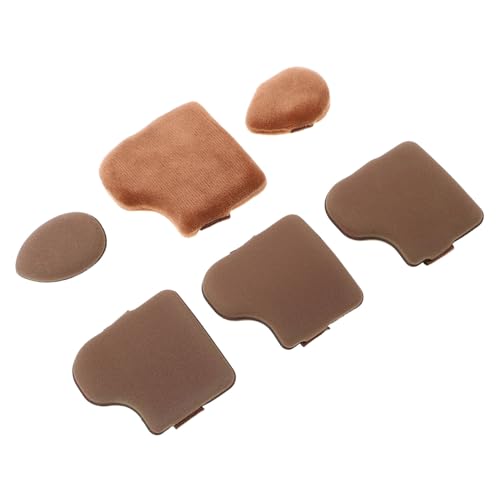 HAPINARY Teiliges Extra Weiche Kleine Flockige Make-up-puderquasten in Schokoladenkeks-design Präzise nicht Absorbierend für Losen Puder Feucht und Trocken Kompakt für Damen Unterwegs von HAPINARY