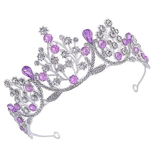 HAPINARY Tiara Geburtstagskrone für Frauen Prinzessinnenkrone haarschmuck Kronen-Stirnband Brautkrone Toast-Kleidung Kopfbedeckung Geschenk Zubehör Fräulein Zinklegierung von HAPINARY