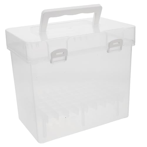 HAPINARY Transparente Aufbewahrungsbox Für Stifte Stapelbar Mit Großem Fassungsvermögen Für Marker Buntstifte Und Zeichenwerkzeuge Tragbarer Organizer Mit Griff Für Malutensilien von HAPINARY
