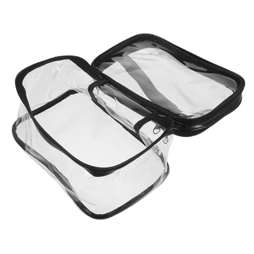 HAPINARY Transparente Kosmetiktasche Mit Fächern Reise-Make-up-Tasche Aus PVC Leicht Und Robust Für Damen von HAPINARY