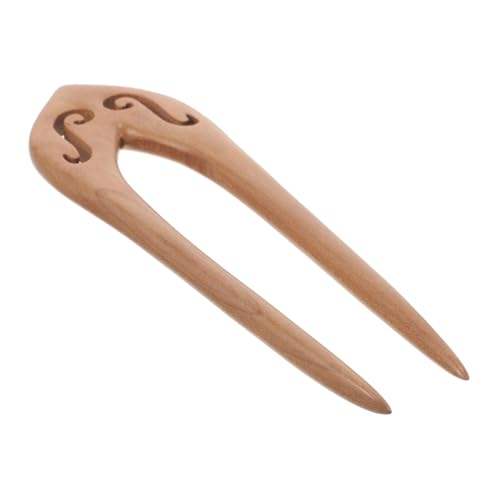 HAPINARY U-förmige Haarnadel aus Pfirsichholz Handgefertigter Chinesischer Haarfork für Dickes Langes Haar Stabile Frisur Traditioneller Haarschmuck für Damen Passend zu Hanfu und von HAPINARY