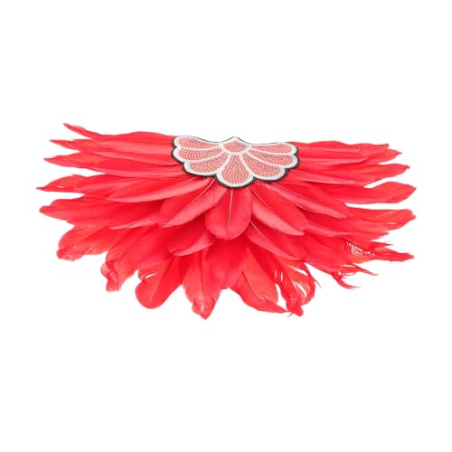 HAPINARY Vintage Plume Headband für Karneval Maskerade Gefiederter Haarreif Rot Leicht und Langlebig für Kostümpartys und Besondere Anlässe von HAPINARY