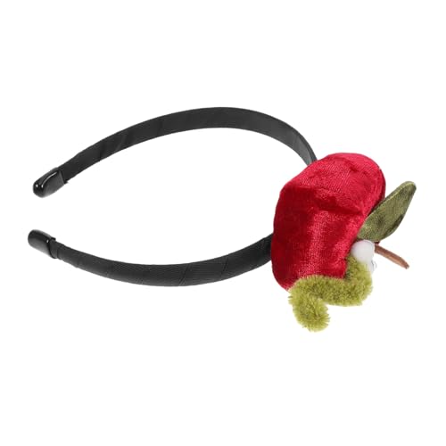 HAPINARY Vintage Rotes Apfel stirnband aus Weichem Samt Niedliches Dreidimensionales Haar accessoire für Weihnachten und Festliche Anlässe Elastisch und Angenehm zu Tragen für Damen von HAPINARY