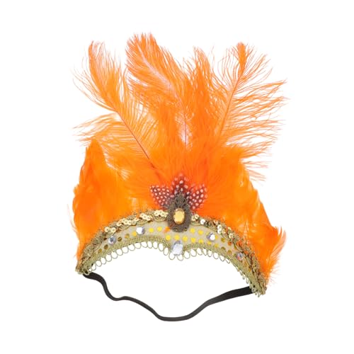 HAPINARY Federschirmpreis Federkopfschmuck Paillettenhaar Party-cosplay-kopfschmuck von HAPINARY