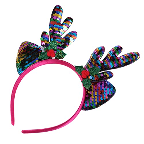 HAPINARY Besondere Weihnachts Haarschmuck Glitzer Geweihhaarband Haarreifen Kopfschmuck Für Party Leicht Verformungsbeständig Für Kinder Erwachsene von HAPINARY