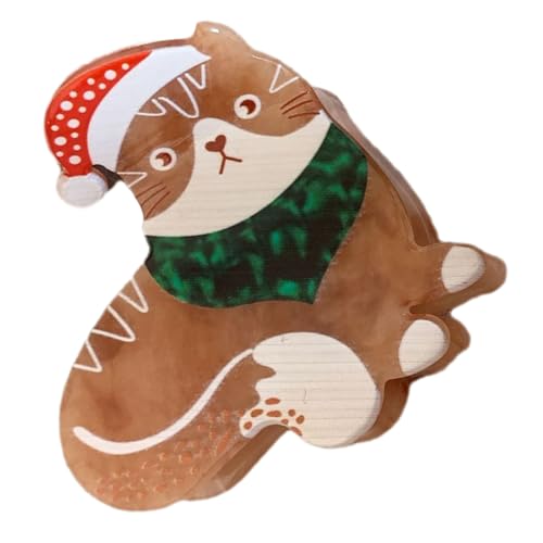 HAPINARY Einzigartiger Stil Acryl-haarspange Mit Katzenmotiv Für Die Feiertage Und Weihnachten Haar-accessoires Für Frauen von HAPINARY