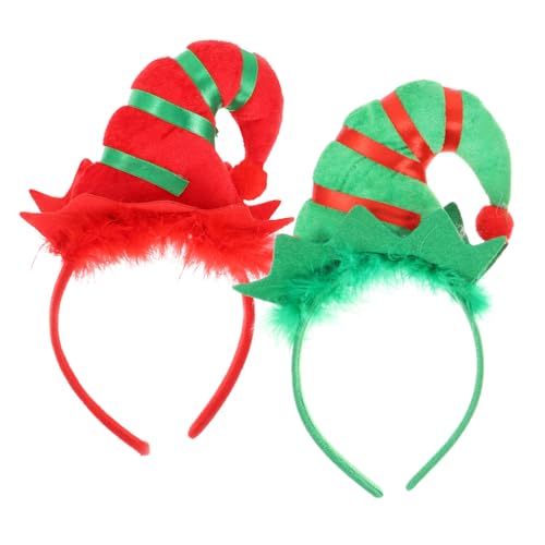 HAPINARY 4 Stück Weihnachts-haarreifen Mützen-haarbänder Für Kinder Und Erwachsene Weihnachtsparty-haarschmuck von HAPINARY