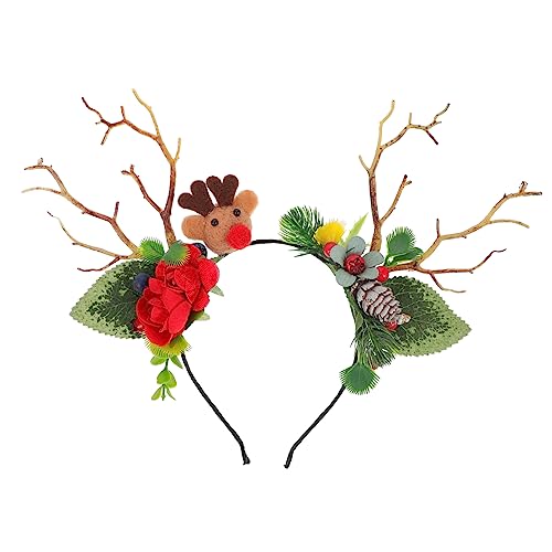 HAPINARY Weihnachtsstirnband faschings haarreif christmas haarreif reindeer headband kinder stirnbänder Weihnachtshaarreifen Haarband Weihnachtskopf-Requisite Weihnachtshaar-Accessoire pp von HAPINARY