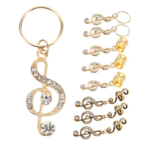 HAPINARY 9-tlg Haar-accessoires Für Damen Dreadlock-schmuck Perlen Haarmanschetten Flechtaccessoires Mit Musiknoten Anhänger Dekorationen HAPINARY 9-tlg Haar-accessoires Für Damen Dreadlock-schmuck Perlen Haarmanschetten Flechtaccessoires Mit Musiknoten Anhänger Dekorationen von HAPINARY