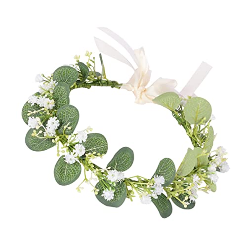 HAPINARY florales Stirnband Braut Haarschmuck brautkopfschmuck blumen Blumengirlande Haargummis Tiara Blumenkrone Blumenhaarband der Braut Mädchen Kranz schmücken reisen von HAPINARY