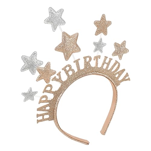 HAPINARY party zubehör kinder partyzubehör kinder Glänzende Haaraccessoires hochstihl Tiara Geburtstags-Stirnband Prinzessin Haarring Krone schmücken Fräulein Haarschmuck Plastik von HAPINARY