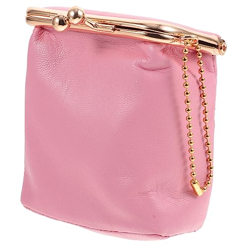 HAPINARY Quadratische Lippenstiftschachtel Tragbare Kleine Lippenstifttasche Geldbörse Lippenstift Tasche Mini-Quadrat-Kosmetiktasche Rosa Aufbewahrungstaschen Reisen Handheld Schaffell von HAPINARY