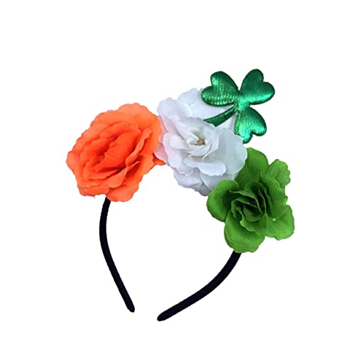 HAPINARY rosa Stirnband Stirnbänder mit Rosenblüten St Patrick Stirnband kinder haarschmuck party zubehör kinder Kleidung Haare für das Festival Rosen-Haarschmuck Mädchen Kopfbedeckung Tuch von HAPINARY