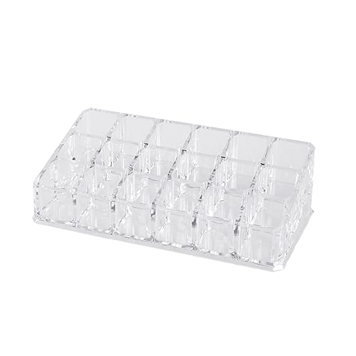 HAPINARY Lippenstift Organizer Acryl Make-up Organizer Warenkorb 18 Fächer Kosmetik Lagerung Rack von HAPINARY