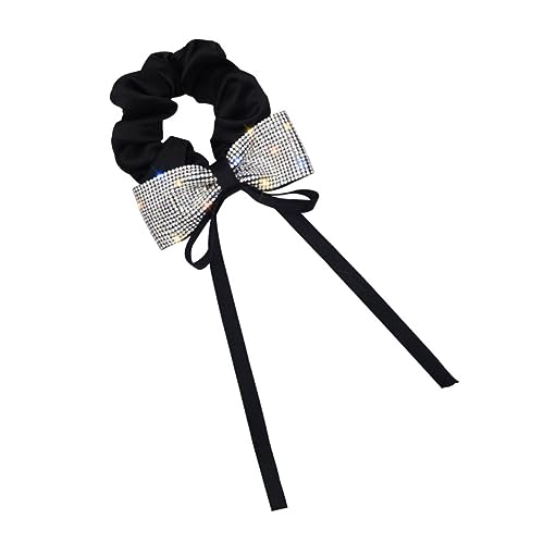 HAPINARY Vintage Rhinestone Bow Haargummi Für Mädchen Elastische Haarschleife Für Schule Partys Und Alltag Bequeme Und Langlebige Haaraccessoires von HAPINARY