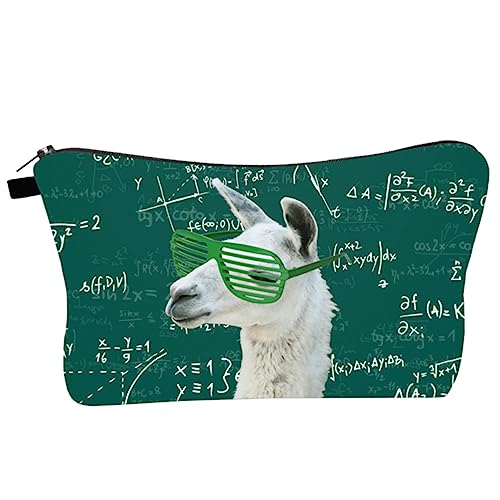 HAPINARY wasserdichte Kosmetiktasche mit Alpaka Große Reise Kulturbeutel Multifunktionale Make Up Aufbewahrungstasche für Damen Geräumig und Tragbar für Unterwegs von HAPINARY