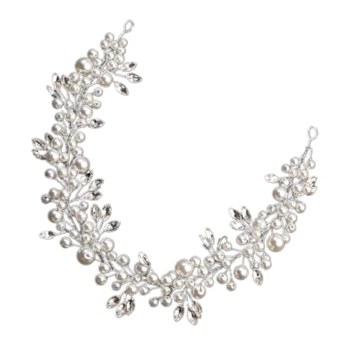 Stirnband Kleid Haare der Brautjungfer Mädchen Haarzubehör wedding hair accessories brauthaatschmuck Kopfschmuck für die Braut Hochzeitsperlen-Kopfschmuck künstliche Perle Silver HAPINARY von HAPINARY