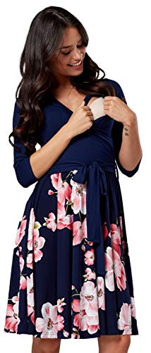 HAPPY MAMA Damen Umstandskleid Stillkleid 3/4 ?rmel 525 (Style 7, 44-46, 2XL) von HAPPY MAMA