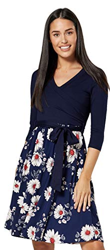 HAPPY MAMA Damen Umstandskleid Stillkleid 3/4 ?rmel 525 (Farbe 1, 44-46, 2XL) von HAPPY MAMA