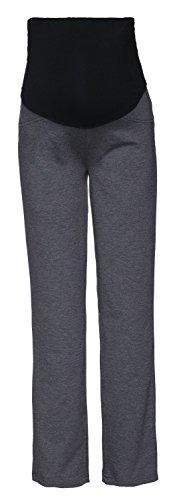 HAPPY MAMA. Damen Hosen Umstandsmoden. ERHÄLTLICH IN 3 BEINLÄNGEN. 691p (Kurzgrösse Graphit Melange, 38-40, M) von HAPPY MAMA