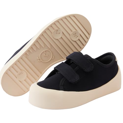 HAPPY NOCNOC Jungen Mädchen Kinder Schuhe mit Doppelschlaufen und Klettverschluss, leichte Canvas Sneaker mit Sportsohle von HAPPY NOCNOC