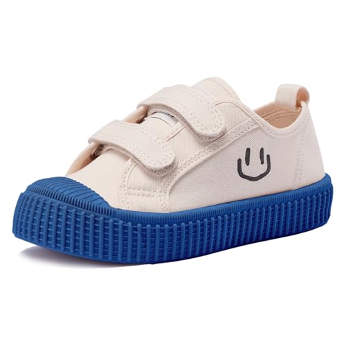 HAPPY NOCNOC Jungen Mädchen Schuhe, leichte und verstellbare modische Canvas Sneakers mit Süßigkeiten Sohle von HAPPY NOCNOC