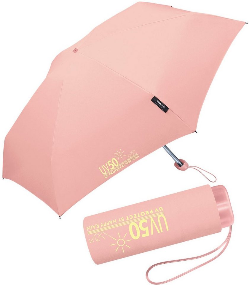 HAPPY RAIN Taschenregenschirm UV-Protect UV50 Ultra Mini Flat mit Sonnenschutz, winzig klein für unterwegs - schützt vor Sonne und Regen HAPPY RAIN Taschenregenschirm UV-Protect UV50 Ultra Mini Flat mit Sonnenschutz, winzig klein für unterwegs - schützt vor Sonne und Regen von HAPPY RAIN