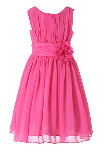 HAPPY ROSE Juniorbrautjungfernkleid Abschlussball-Partykleid Chiffon Fuchsien 10_Jahre von HAPPY ROSE