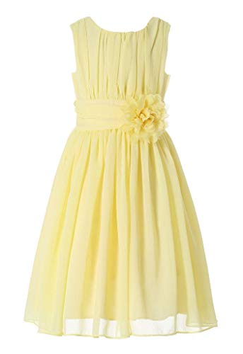 HAPPY ROSE Juniorbrautjungfernkleid Abschlussball-Partykleid Chiffon Gelb 16_Jahre von HAPPY ROSE