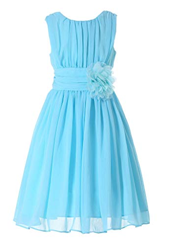 HAPPY ROSE Juniorbrautjungfernkleid Abschlussball-Partykleid Chiffon Hellblau 10_Jahre von HAPPY ROSE