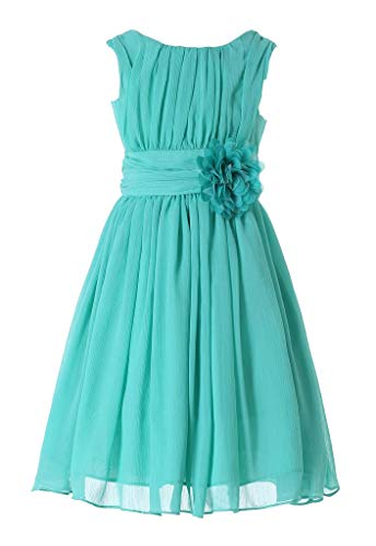 HAPPY ROSE Juniorbrautjungfernkleid Abschlussball-Partykleid Chiffon Türkis 7_Jahre von HAPPY ROSE