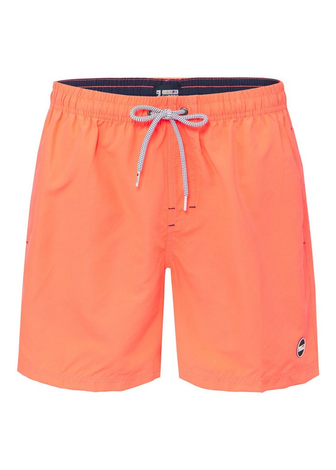 HAPPY SHORTS Badehose HAPPY SHORTS Herren Badeshorts Strandshort Neon Rot S - XXL von HAPPY SHORTS