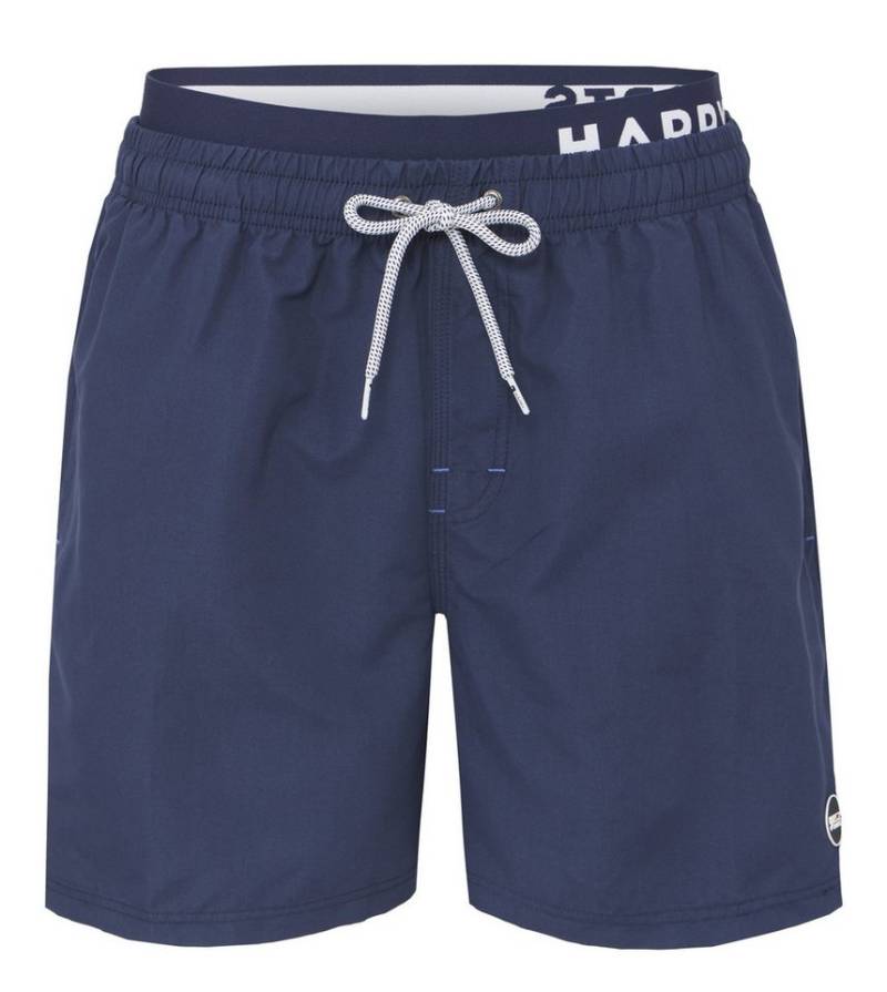 HAPPY SHORTS Badehose HAPPY SHORTS Herren Badeshorts Strandshort Short Navy mit Waistband von HAPPY SHORTS