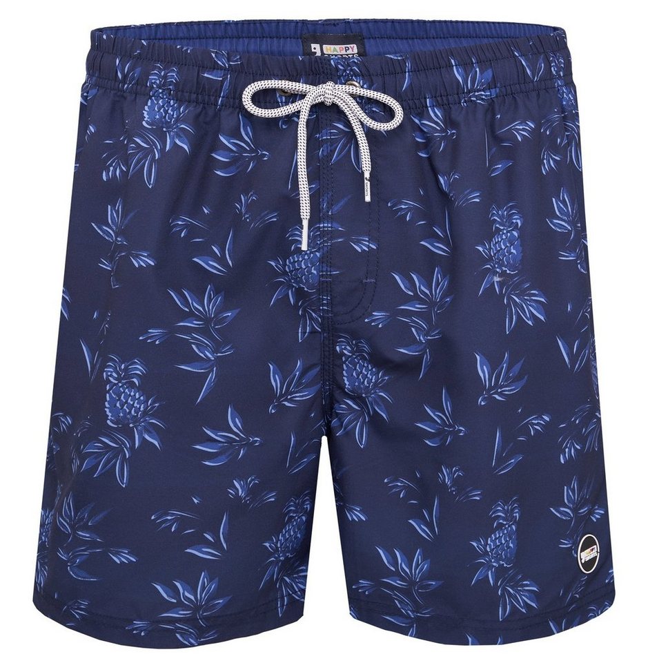 HAPPY SHORTS Badehose HAPPY SHORTS Herren Badeshorts Strandshorts Ananas Hawaii Boardshort von HAPPY SHORTS