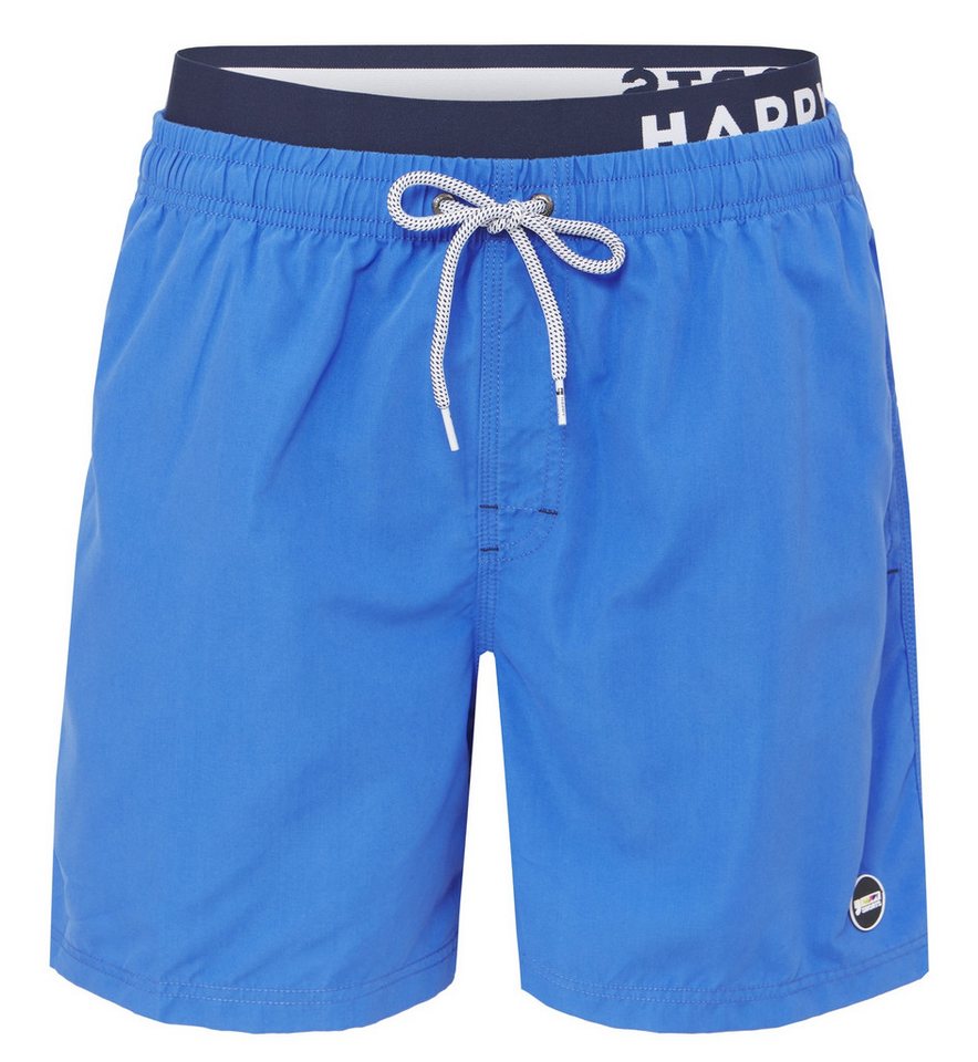 HAPPY SHORTS Badehose HAPPY SHORTS Herren Badeshorts Strandshorts Blau mit Waistband S - XXL von HAPPY SHORTS