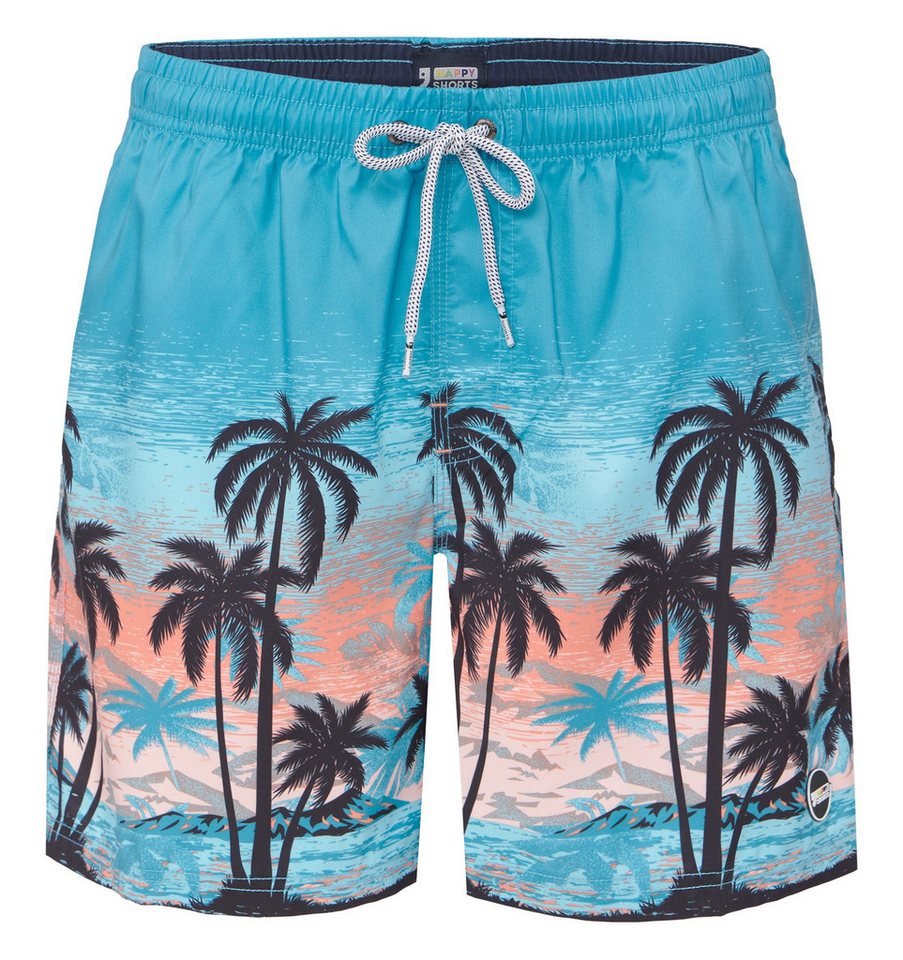 HAPPY SHORTS Badehose HAPPY SHORTS Herren Badeshorts Strandshorts Palmen und Strand S - XXL von HAPPY SHORTS