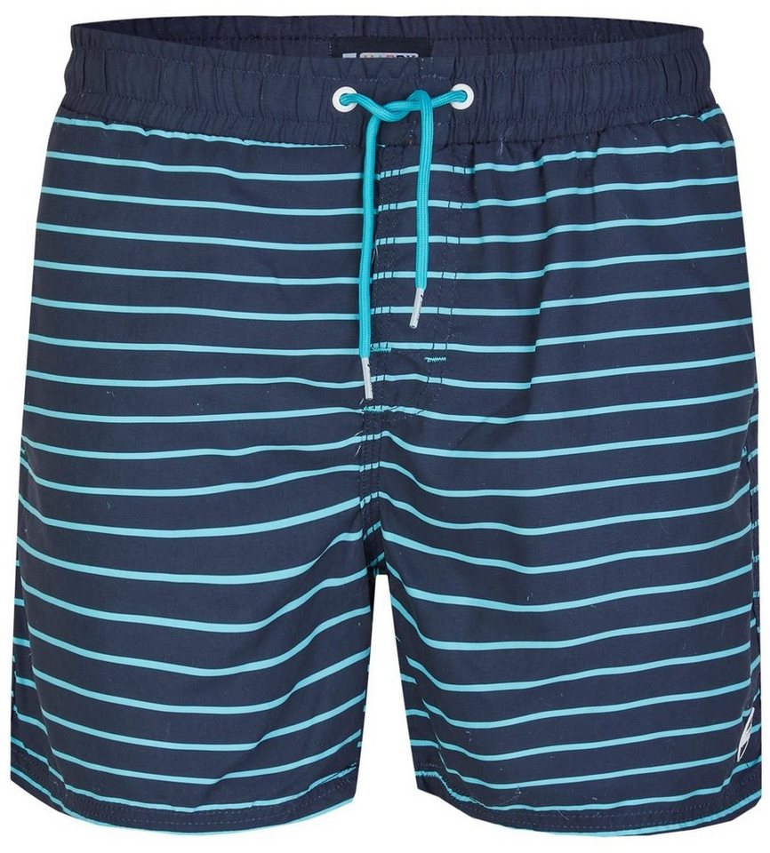 HAPPY SHORTS Badehose HAPPY SHORTS Herren Badeshorts Strandshorts Shorts marine türkis gestreift Stripes S - XXL von HAPPY SHORTS