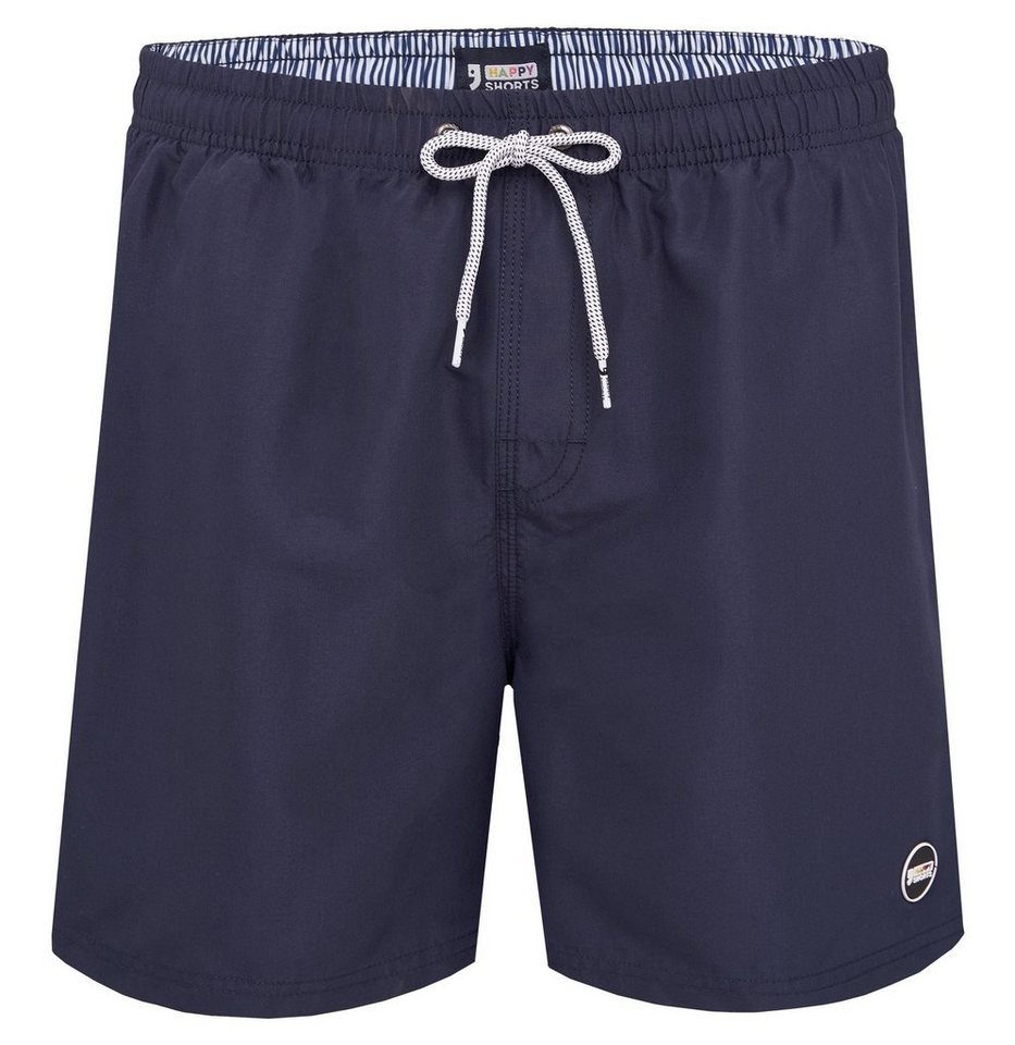 HAPPY SHORTS Badehose HAPPY SHORTS Herren Badeshorts Strandshorts Solid Navy S - XXL von HAPPY SHORTS