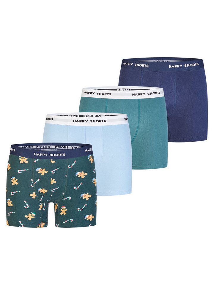 HAPPY SHORTS Boxer Christmas (4-St) Boxershorts, Unterhose, Boxerbriefs von HAPPY SHORTS