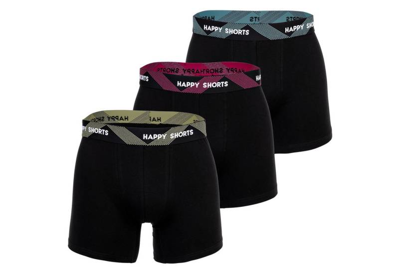 HAPPY SHORTS Boxer Herren Boxershort 3er Pack Baumwolle (Packung, 3er Pack) von HAPPY SHORTS