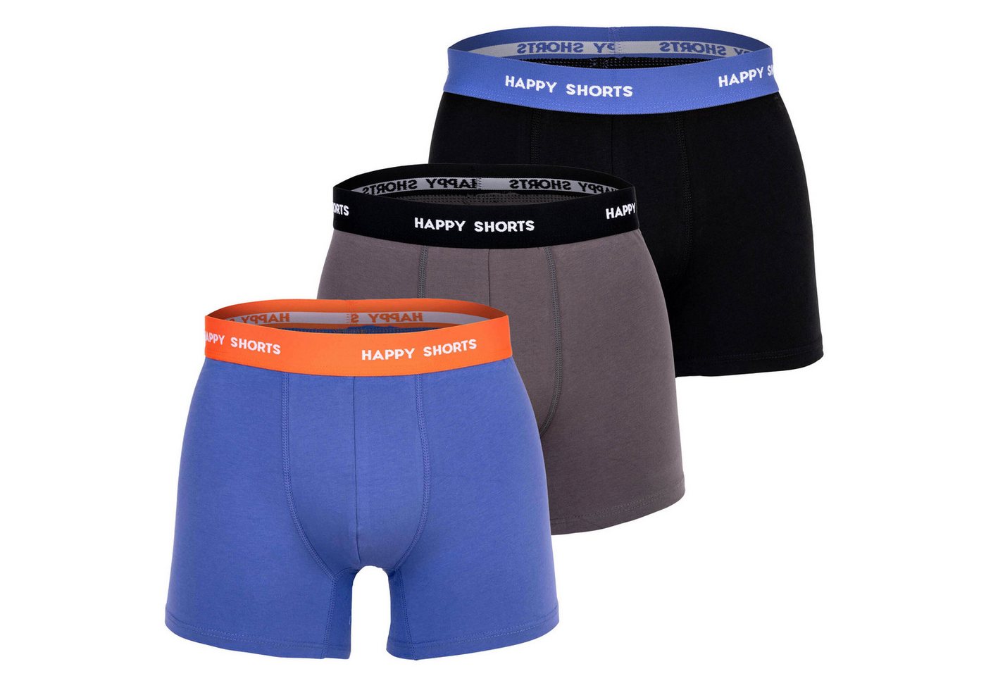 HAPPY SHORTS Boxer Herren Boxershorts, 3er Pack - Retro Jersey von HAPPY SHORTS