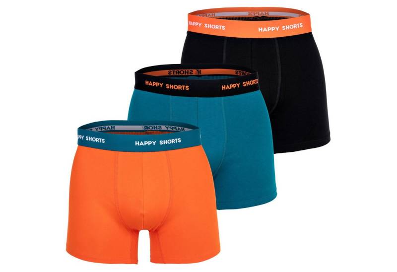 HAPPY SHORTS Boxer Herren Boxershort 3er Pack Baumwolle (Packung, 3er Pack) von HAPPY SHORTS