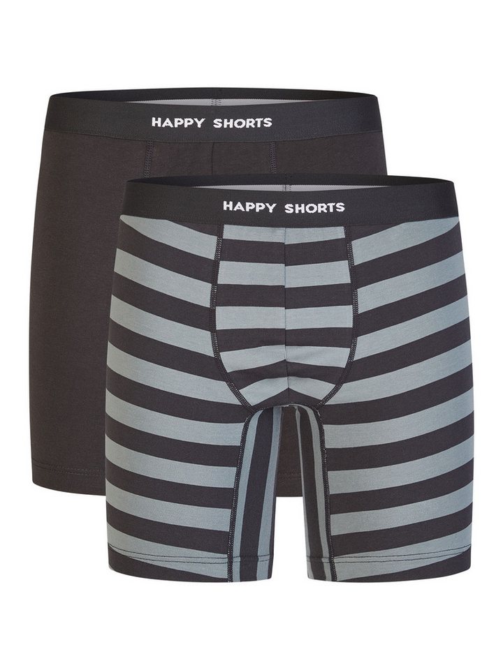 HAPPY SHORTS Boxer Jersey Long (2-St) Boxershorts, Herren Unterhose von HAPPY SHORTS