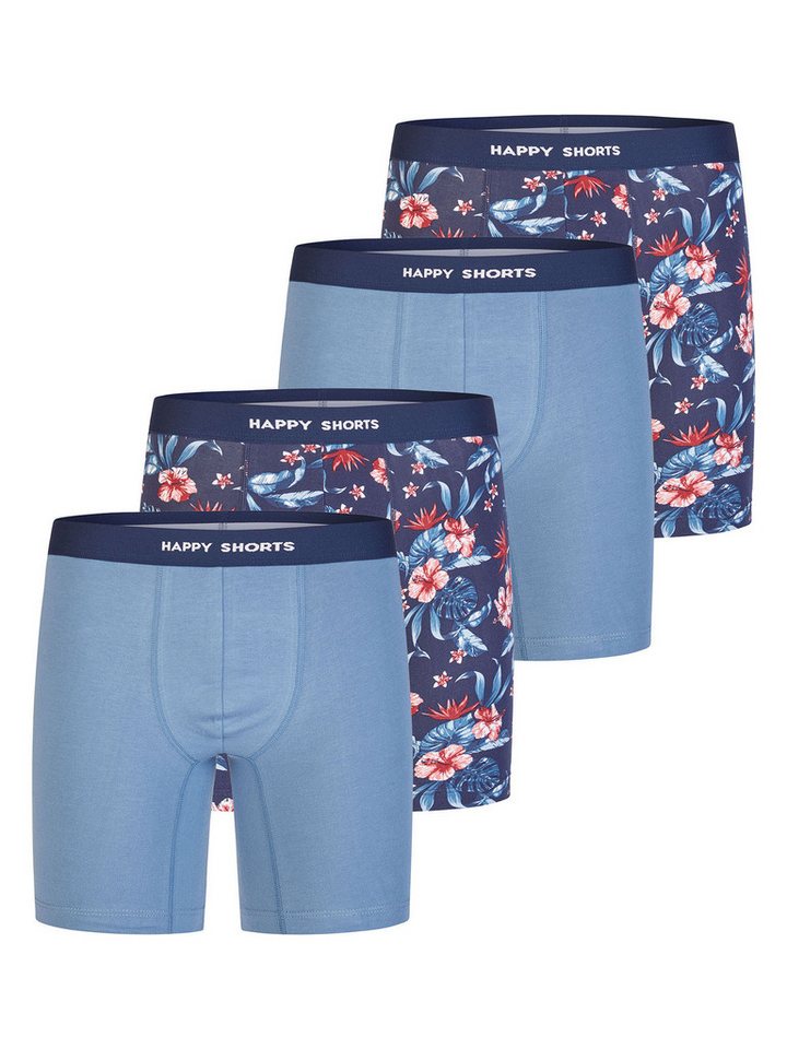 HAPPY SHORTS Boxer Jersey Long (4-St) Boxershorts, Herren Unterhose von HAPPY SHORTS